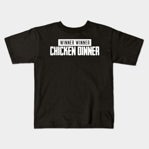 pubg chicken dinner Kids T-Shirt by KAFA COLLECTION